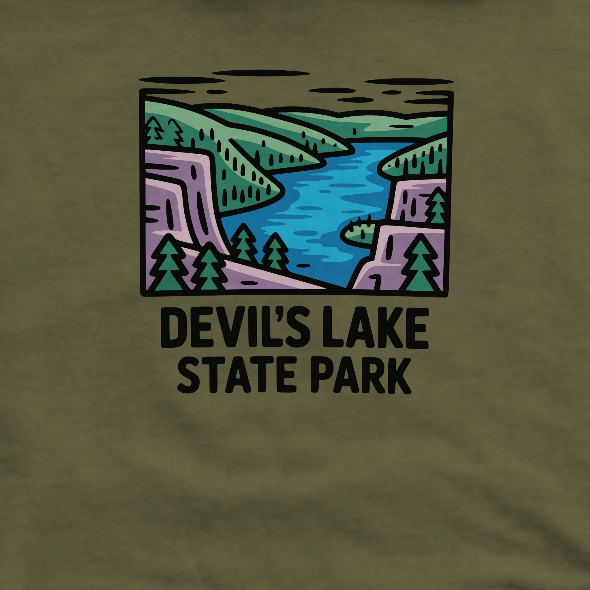 Devil’s Lake State Park Crewneck Sweatshirt Adventure and Outdoors Themed Sweatshirt