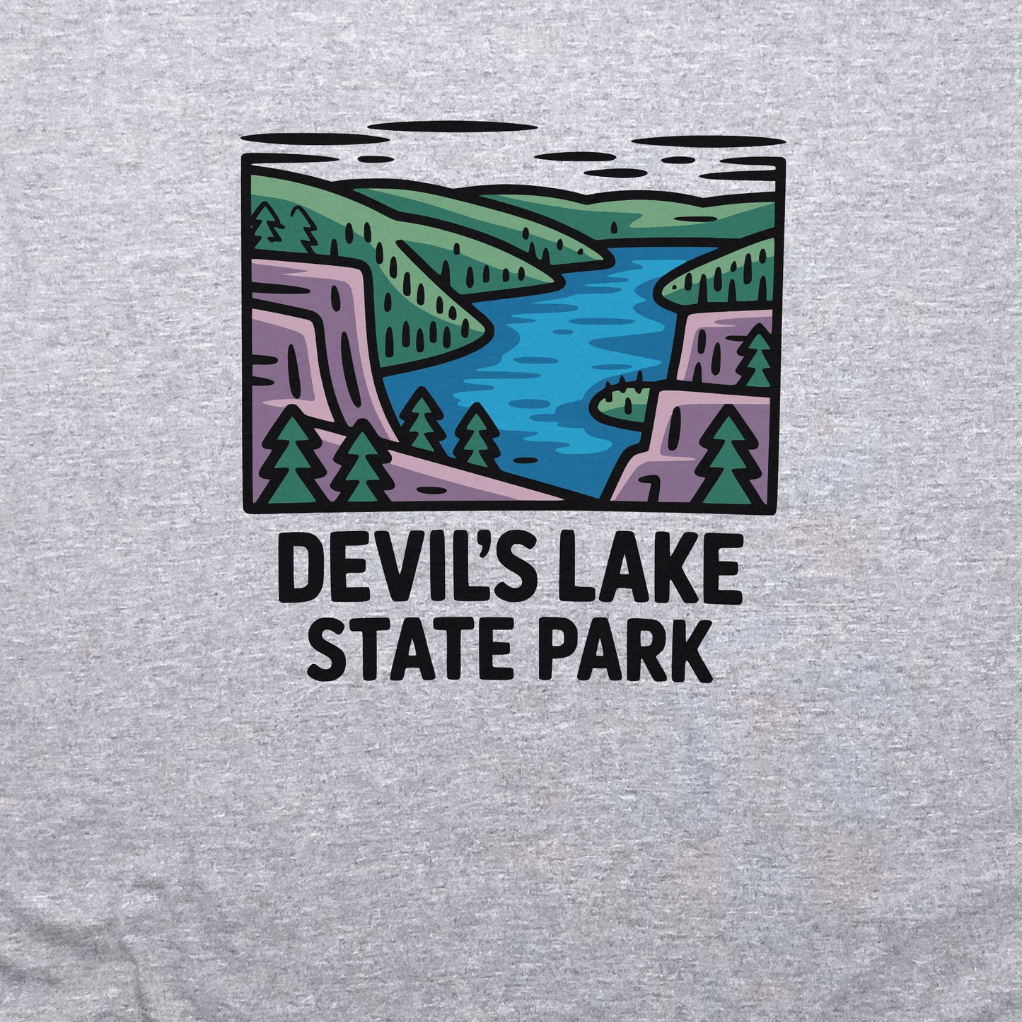 Devil’s Lake State Park Crewneck Sweatshirt Adventure and Outdoors Themed Sweatshirt