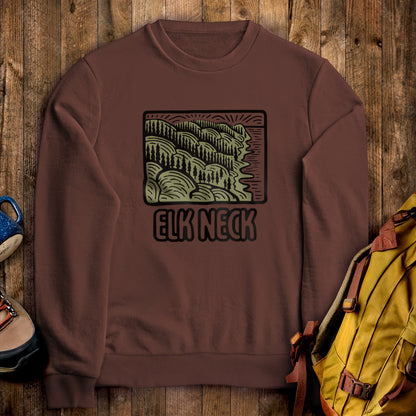 Elk Neck State Forest Crewneck Sweatshirt Cocoa Adventure and Outdoors Themed Sweatshirt