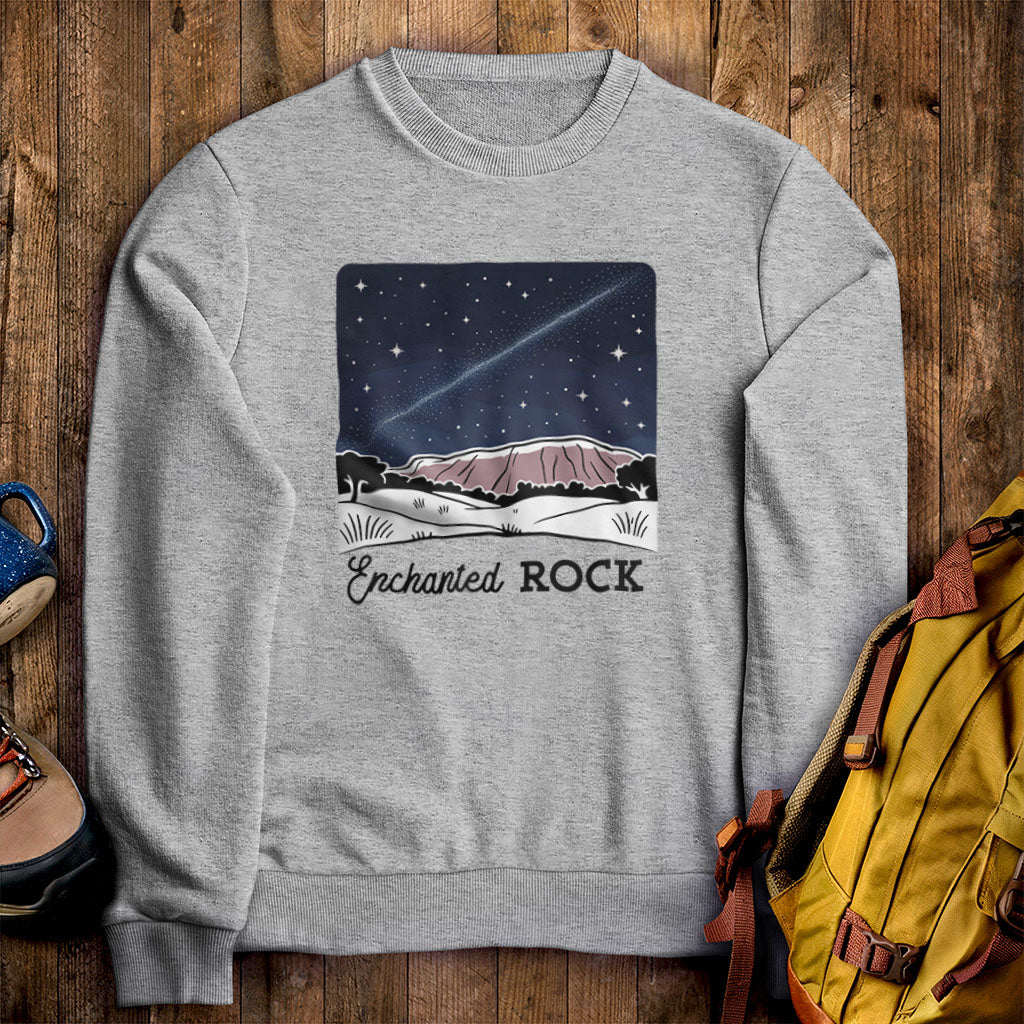 Enchanted Rock at Night Crewneck Sweatshirt