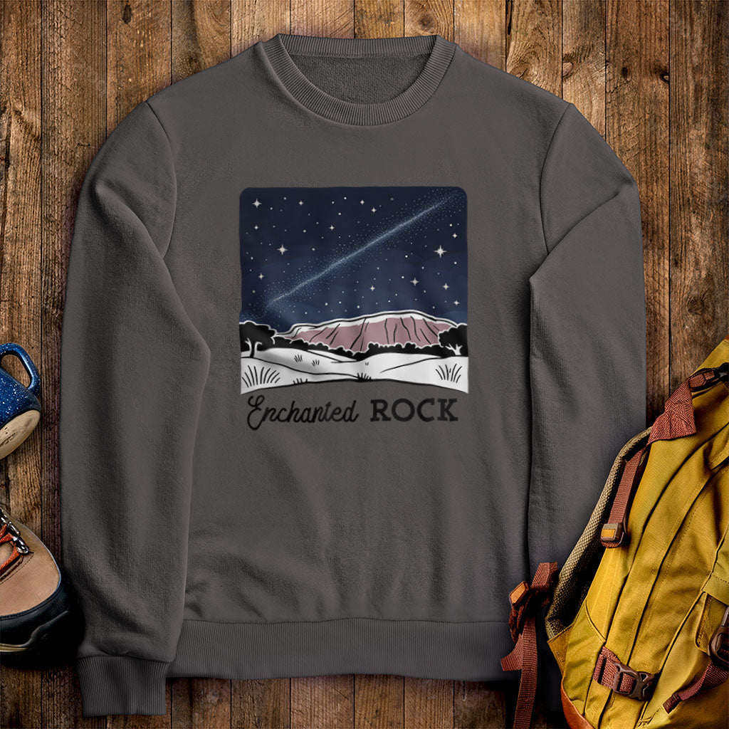 Enchanted Rock at Night Crewneck Sweatshirt