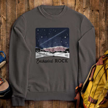 Enchanted Rock at Night Crewneck Sweatshirt