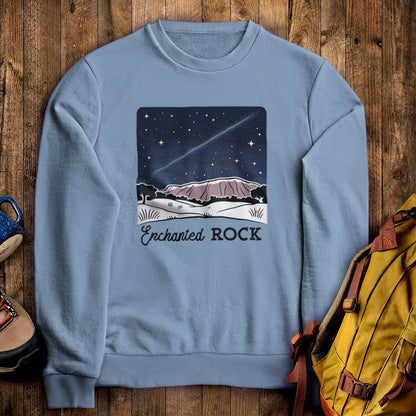 Enchanted Rock at Night Crewneck Sweatshirt