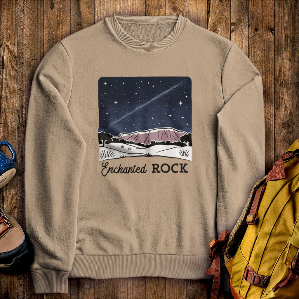 Enchanted Rock at Night Crewneck Sweatshirt