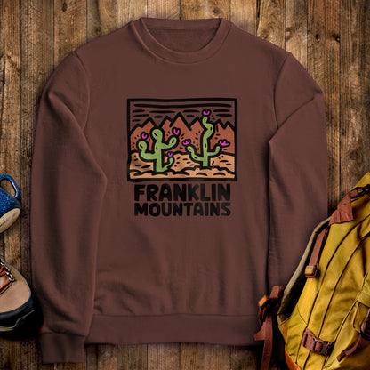 Franklin Mountains State Park Crewneck Sweatshirt Cocoa Adventure and Outdoors Themed Sweatshirt