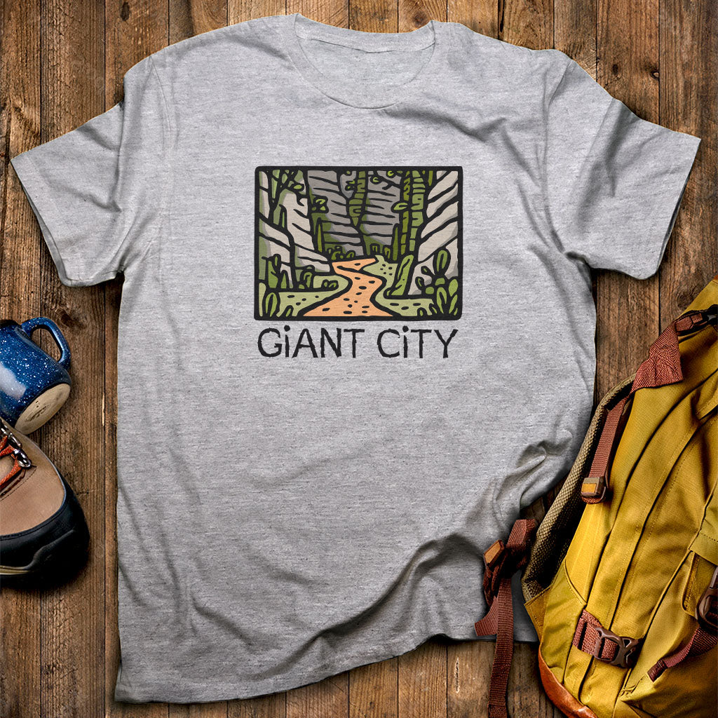 Giant City T-Shirt Sport Grey Adventure and Outdoors Themed T-Shirt