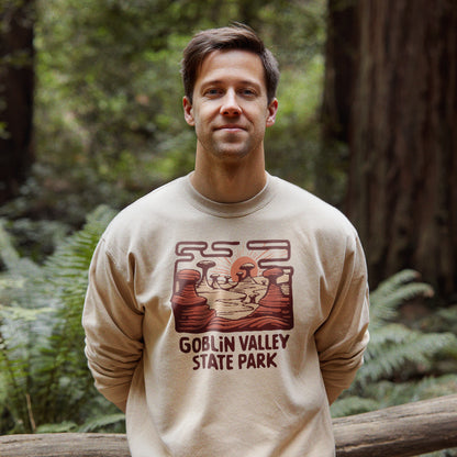 Goblin Valley State Park Crewneck Sweatshirt Adventure and Outdoors Themed Sweatshirt
