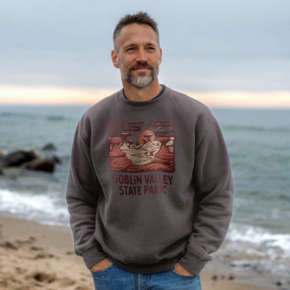 Goblin Valley State Park Crewneck Sweatshirt Adventure and Outdoors Themed Sweatshirt