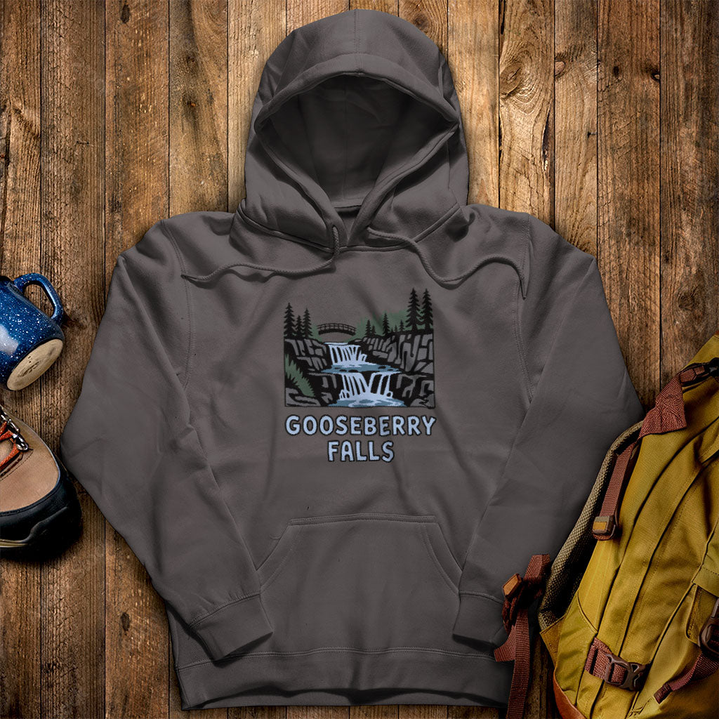 Gooseberry Falls State Park Hoodie Charcoal Adventure and Outdoors Themed Hoodie