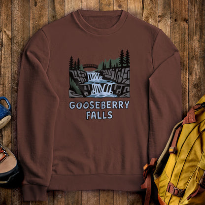 Gooseberry Falls State Park Crewneck Sweatshirt Cocoa Adventure and Outdoors Themed Sweatshirt