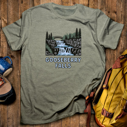 Gooseberry Falls State Park T-Shirt Heather Military Green Adventure and Outdoors Themed T-Shirt