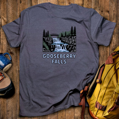 Gooseberry Falls State Park T-Shirt Heather Navy Adventure and Outdoors Themed T-Shirt