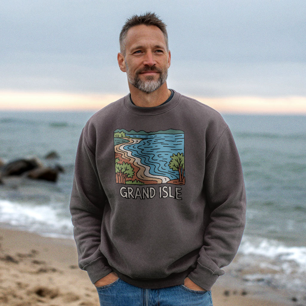 Grand Isle State Park Crewneck Sweatshirt Adventure and Outdoors Themed Sweatshirt