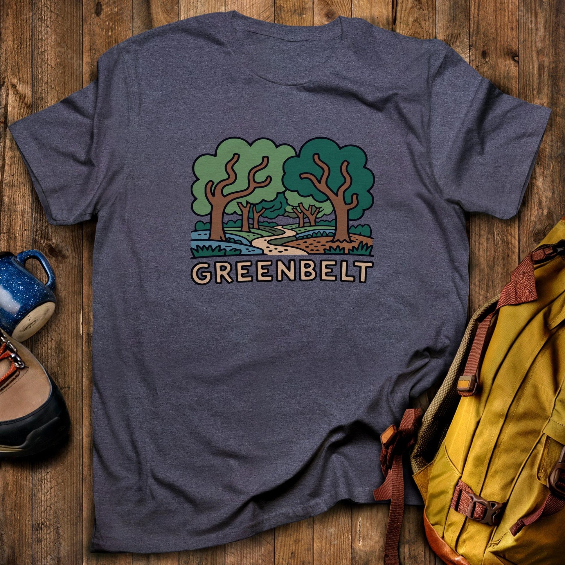 Greenbelt Park T-Shirt Heather Navy Adventure and Outdoors Themed T-Shirt