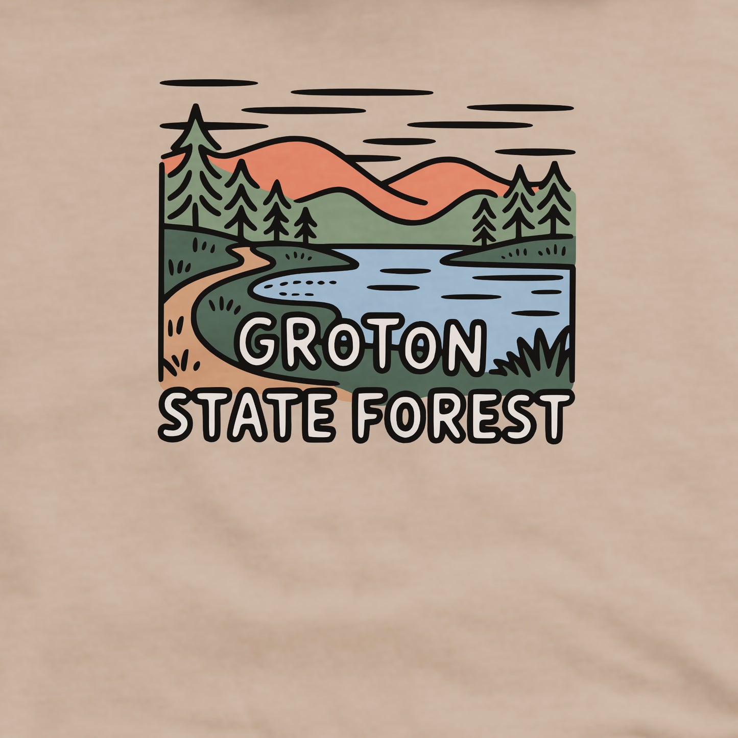Groton State Forest Crewneck Sweatshirt Adventure and Outdoors Themed Sweatshirt