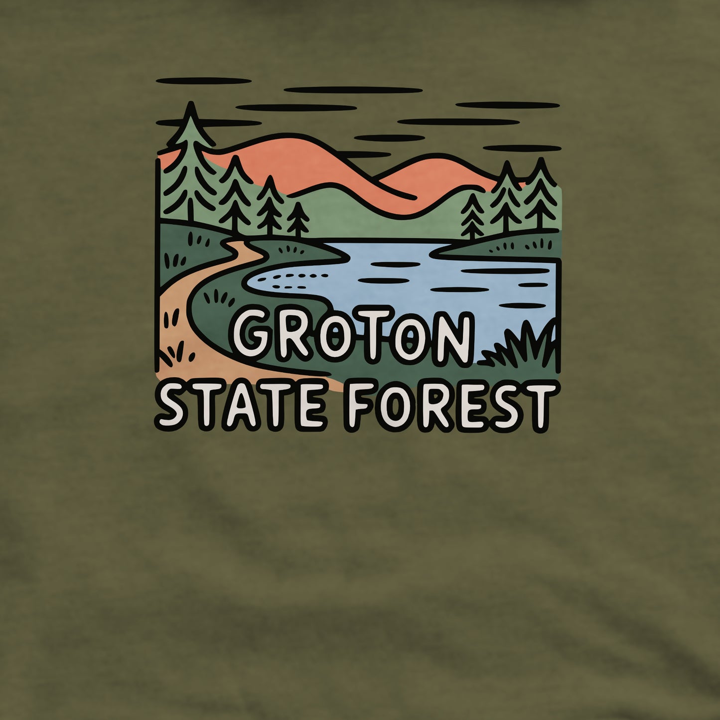 Groton State Forest Crewneck Sweatshirt Adventure and Outdoors Themed Sweatshirt