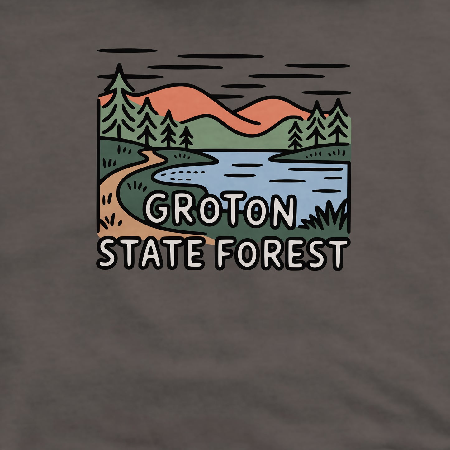 Groton State Forest Crewneck Sweatshirt Adventure and Outdoors Themed Sweatshirt