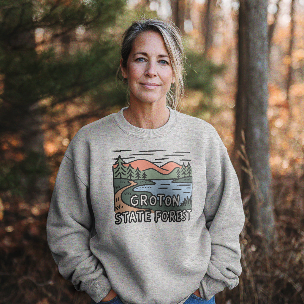 Groton State Forest Crewneck Sweatshirt Adventure and Outdoors Themed Sweatshirt
