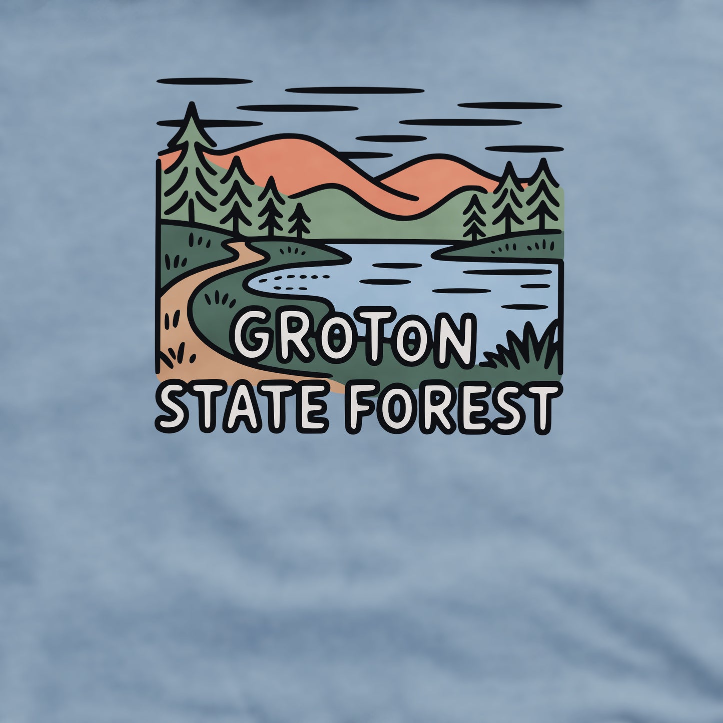 Groton State Forest Crewneck Sweatshirt Adventure and Outdoors Themed Sweatshirt