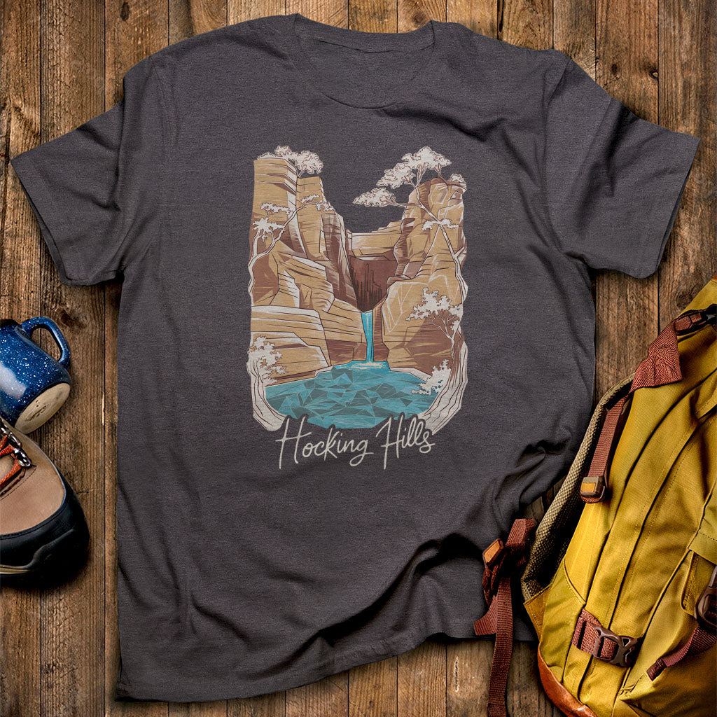 Hocking Hills State Park T-Shirt Dark Heather Adventure and Outdoors Themed T-Shirt