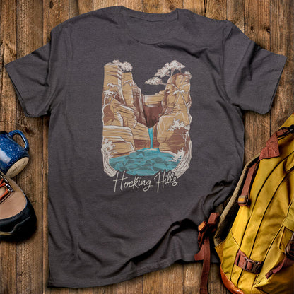 Hocking Hills State Park T-Shirt Dark Heather Adventure and Outdoors Themed T-Shirt