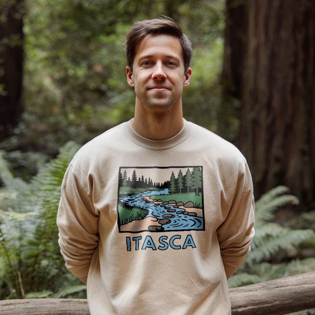 Itasca State Park Crewneck Sweatshirt Adventure and Outdoors Themed Sweatshirt