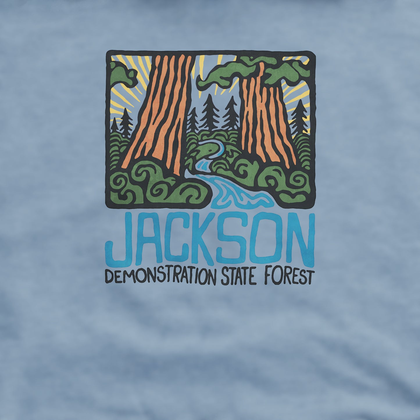 Jackson Demonstration State Forest Crewneck Sweatshirt Adventure and Outdoors Themed Sweatshirt
