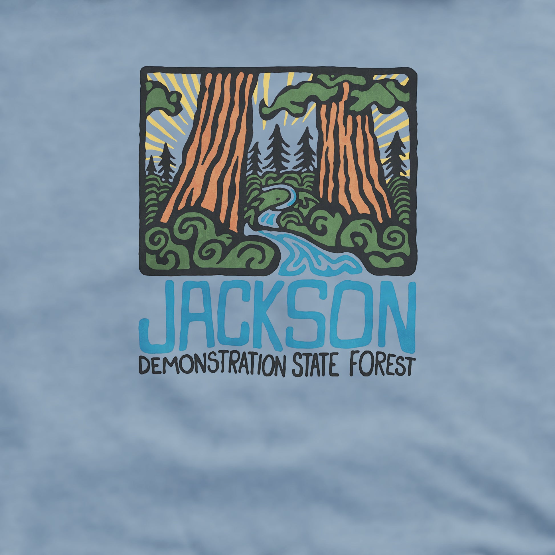 Jackson Demonstration State Forest Crewneck Sweatshirt Adventure and Outdoors Themed Sweatshirt