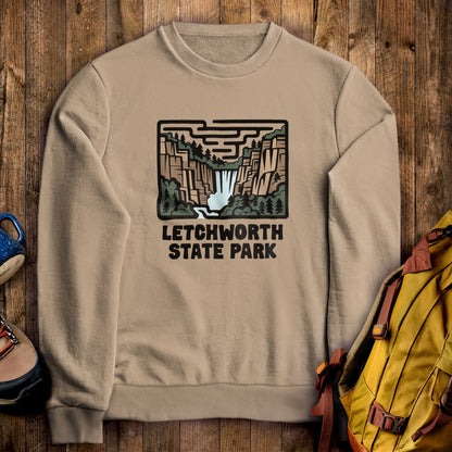 Letchworth State Park Crewneck Sweatshirt Sand Adventure and Outdoors Themed Sweatshirt