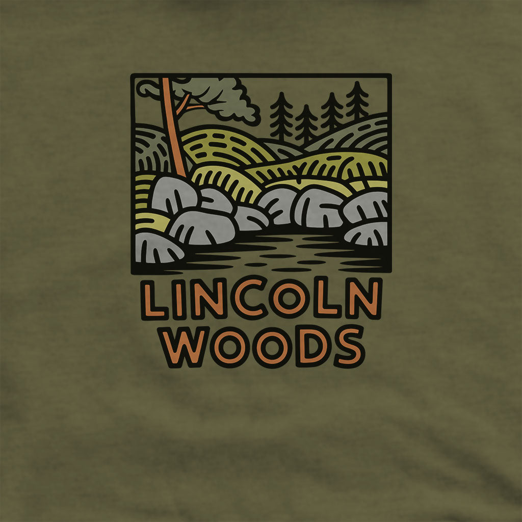 Lincoln Woods Hoodie Adventure and Outdoors Themed Hoodie