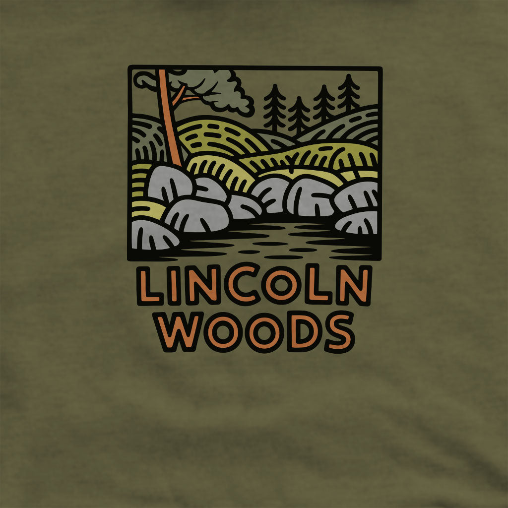 Lincoln Woods Crewneck Sweatshirt Adventure and Outdoors Themed Sweatshirt