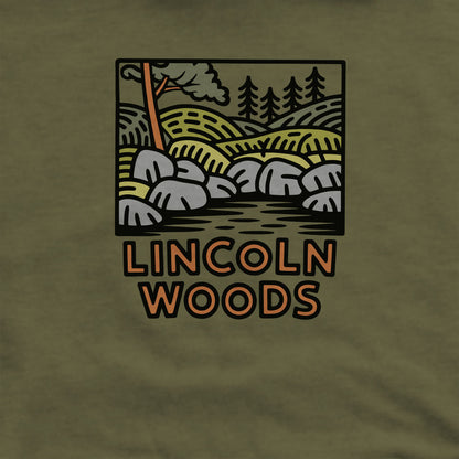 Lincoln Woods Crewneck Sweatshirt Adventure and Outdoors Themed Sweatshirt