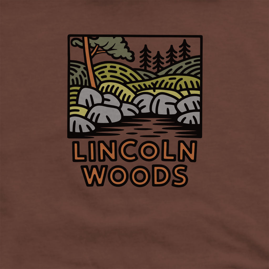 Lincoln Woods Crewneck Sweatshirt Adventure and Outdoors Themed Sweatshirt