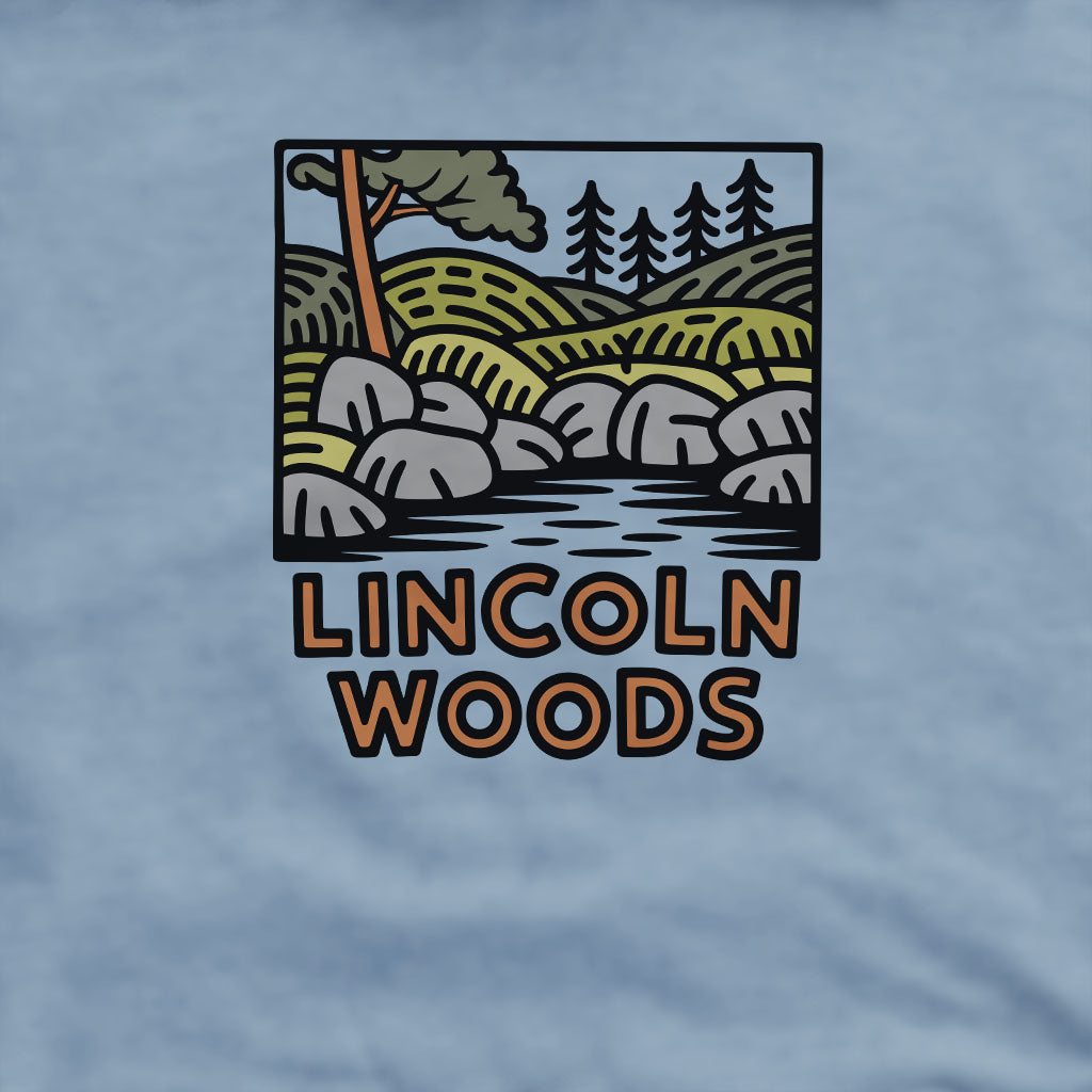 Lincoln Woods Crewneck Sweatshirt Adventure and Outdoors Themed Sweatshirt