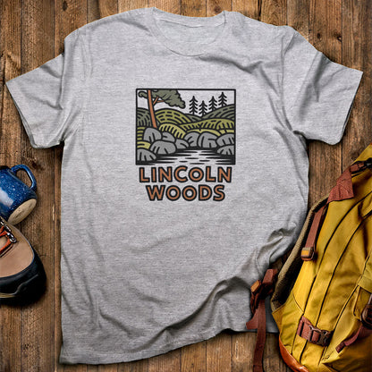 Lincoln Woods T-Shirt Sport Grey Adventure and Outdoors Themed T-Shirt