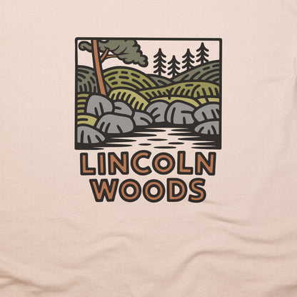 Lincoln Woods T-Shirt Adventure and Outdoors Themed T-Shirt