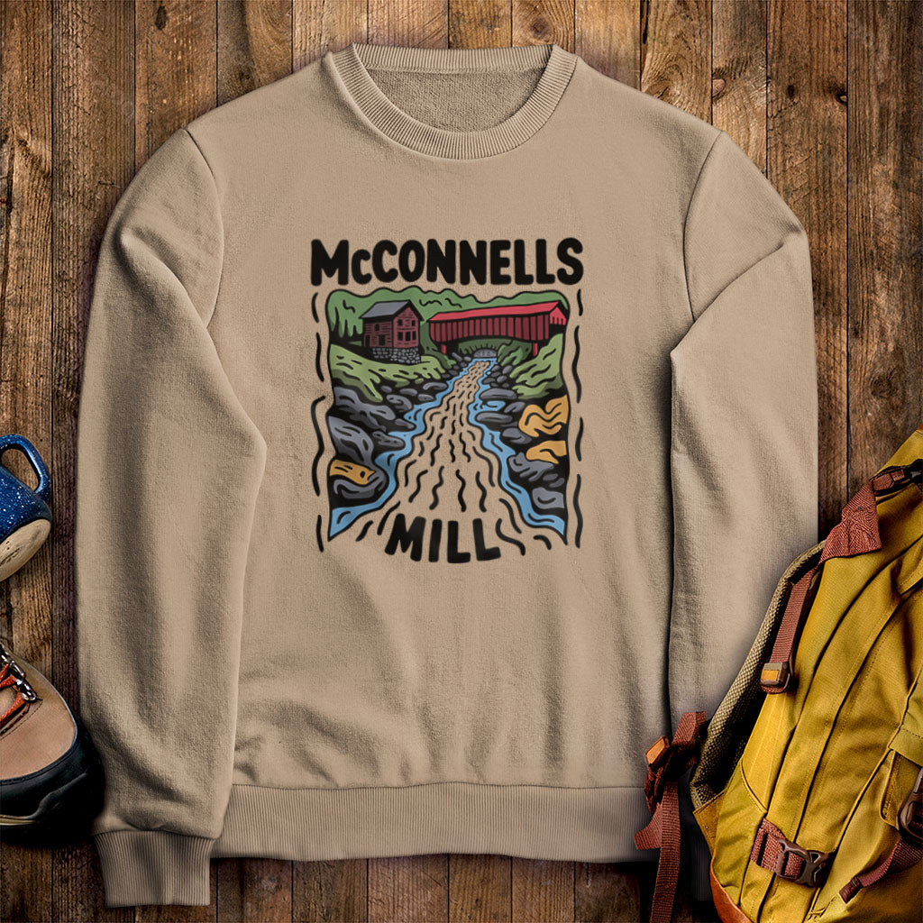 McConnells Mill State Park Crewneck Sweatshirt Sand Adventure and Outdoors Themed Sweatshirt