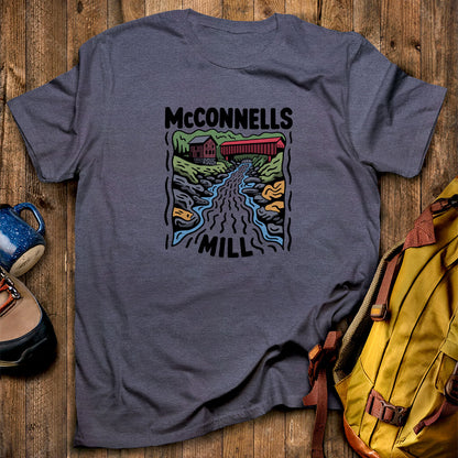 McConnells Mill State Park T-Shirt Heather Navy Adventure and Outdoors Themed T-Shirt
