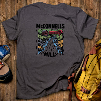 McConnells Mill State Park T-Shirt Dark Heather Adventure and Outdoors Themed T-Shirt