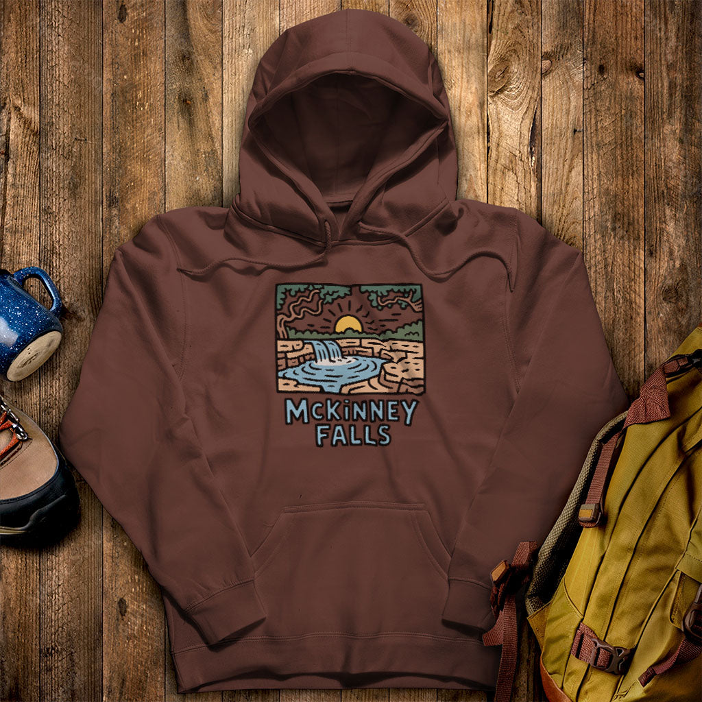 McKinney Falls Hoodie Cocoa Adventure and Outdoors Themed Hoodie