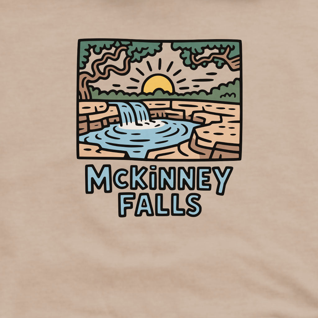McKinney Falls Crewneck Sweatshirt Adventure and Outdoors Themed Sweatshirt