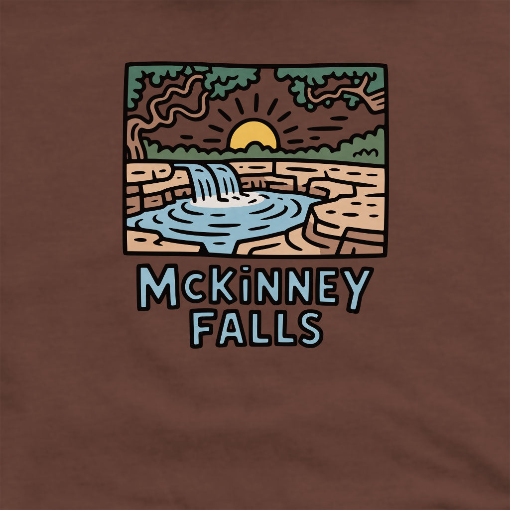 McKinney Falls Crewneck Sweatshirt Adventure and Outdoors Themed Sweatshirt