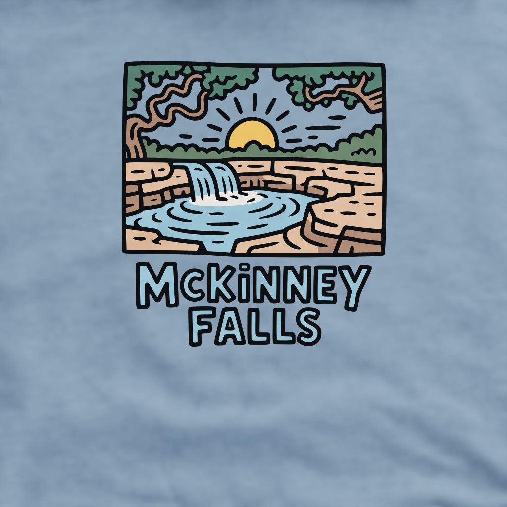 McKinney Falls Crewneck Sweatshirt Adventure and Outdoors Themed Sweatshirt