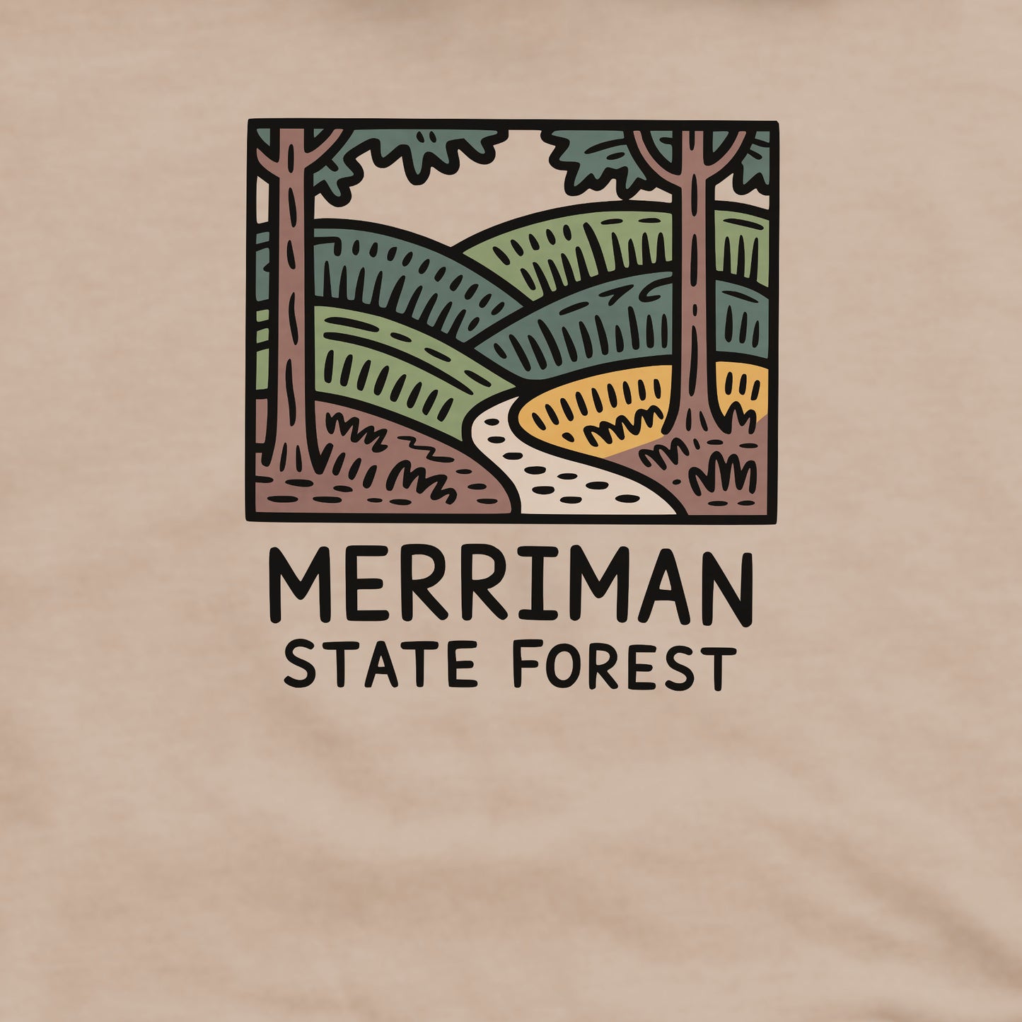 Merriman State Forest Crewneck Sweatshirt Adventure and Outdoors Themed Sweatshirt