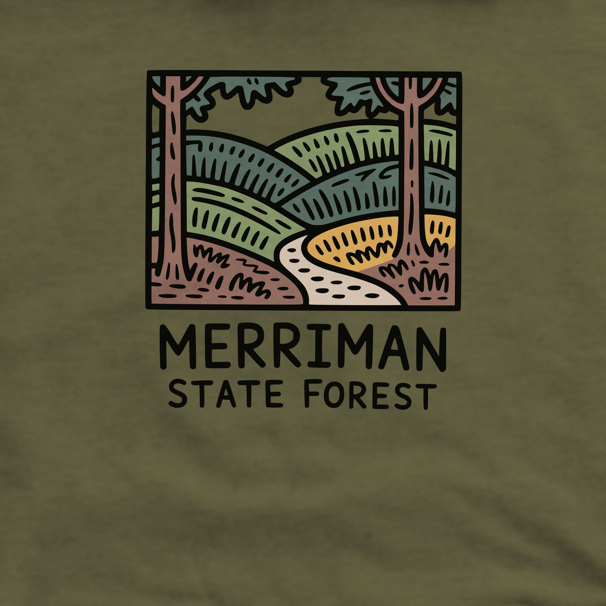 Merriman State Forest Crewneck Sweatshirt Adventure and Outdoors Themed Sweatshirt