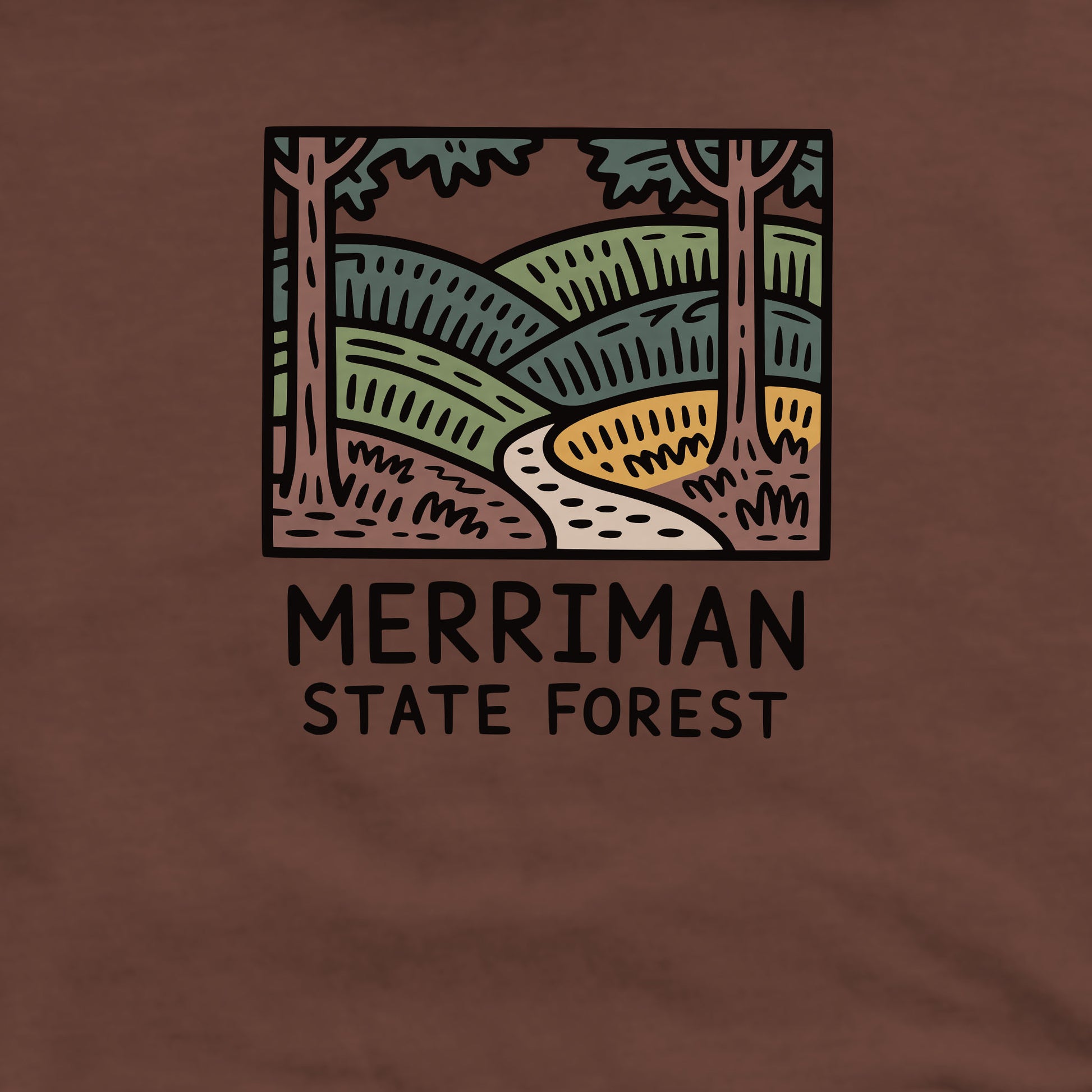 Merriman State Forest Crewneck Sweatshirt Adventure and Outdoors Themed Sweatshirt