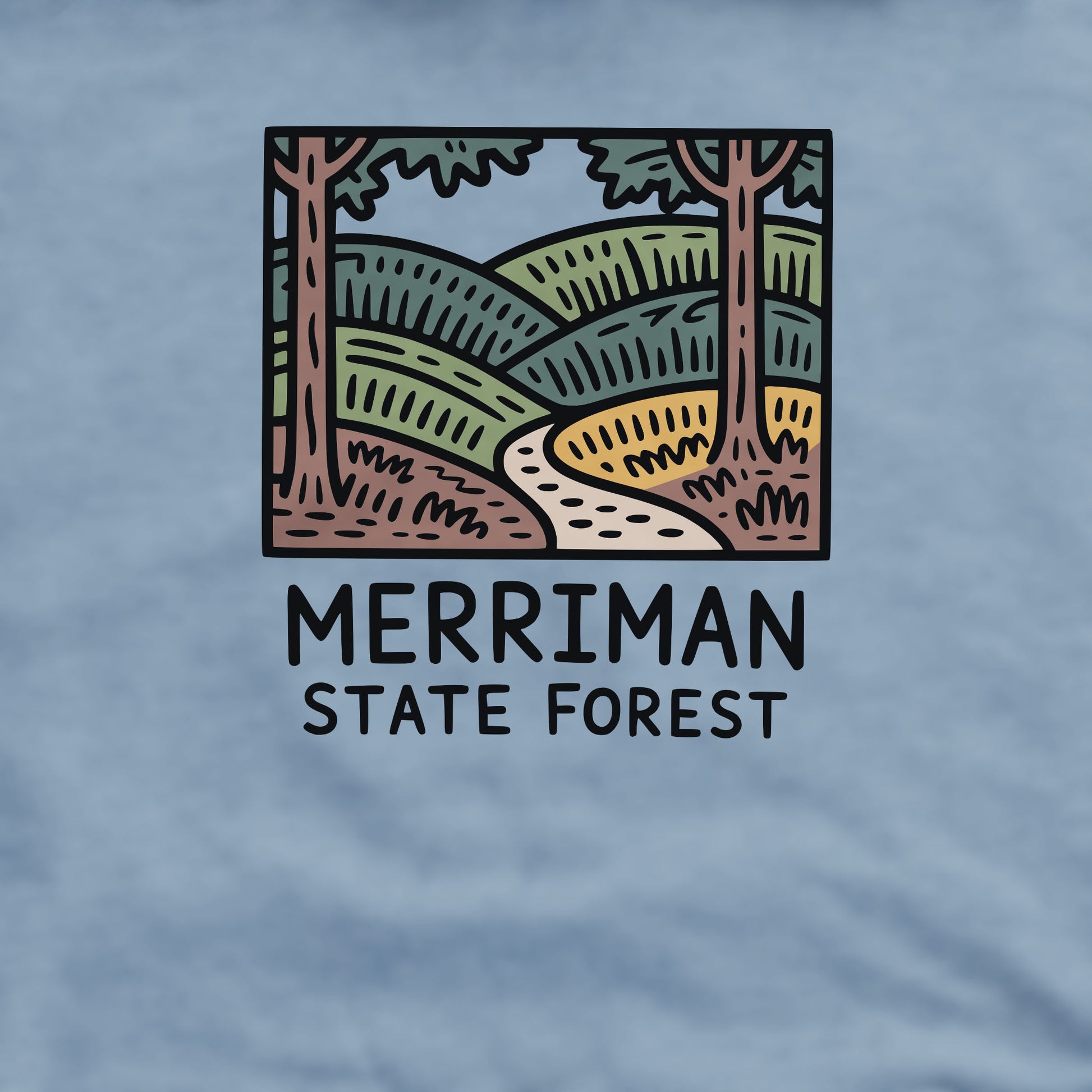Merriman State Forest Crewneck Sweatshirt Adventure and Outdoors Themed Sweatshirt