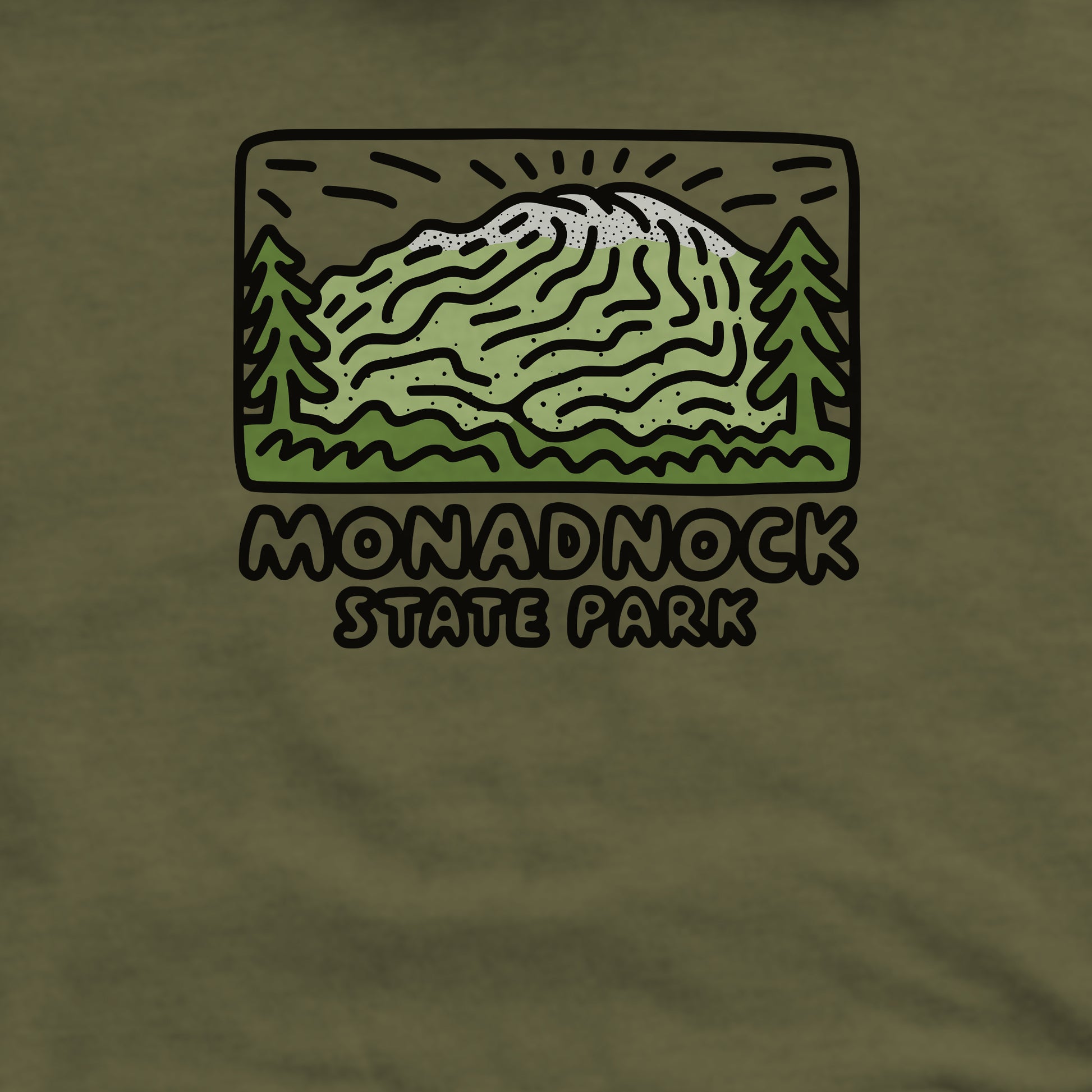 Monadnock State Park Crewneck Sweatshirt Adventure and Outdoors Themed Sweatshirt