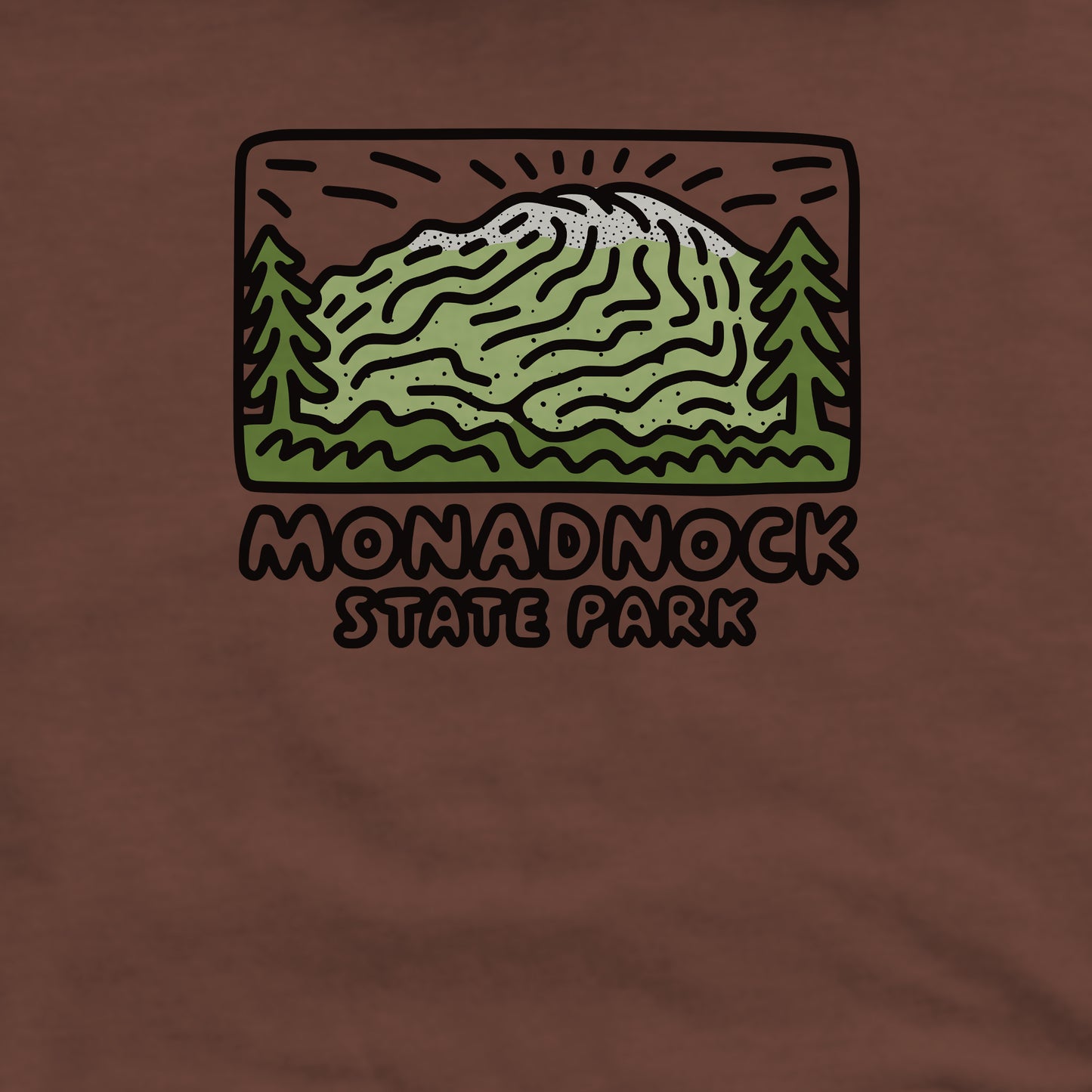 Monadnock State Park Crewneck Sweatshirt Adventure and Outdoors Themed Sweatshirt