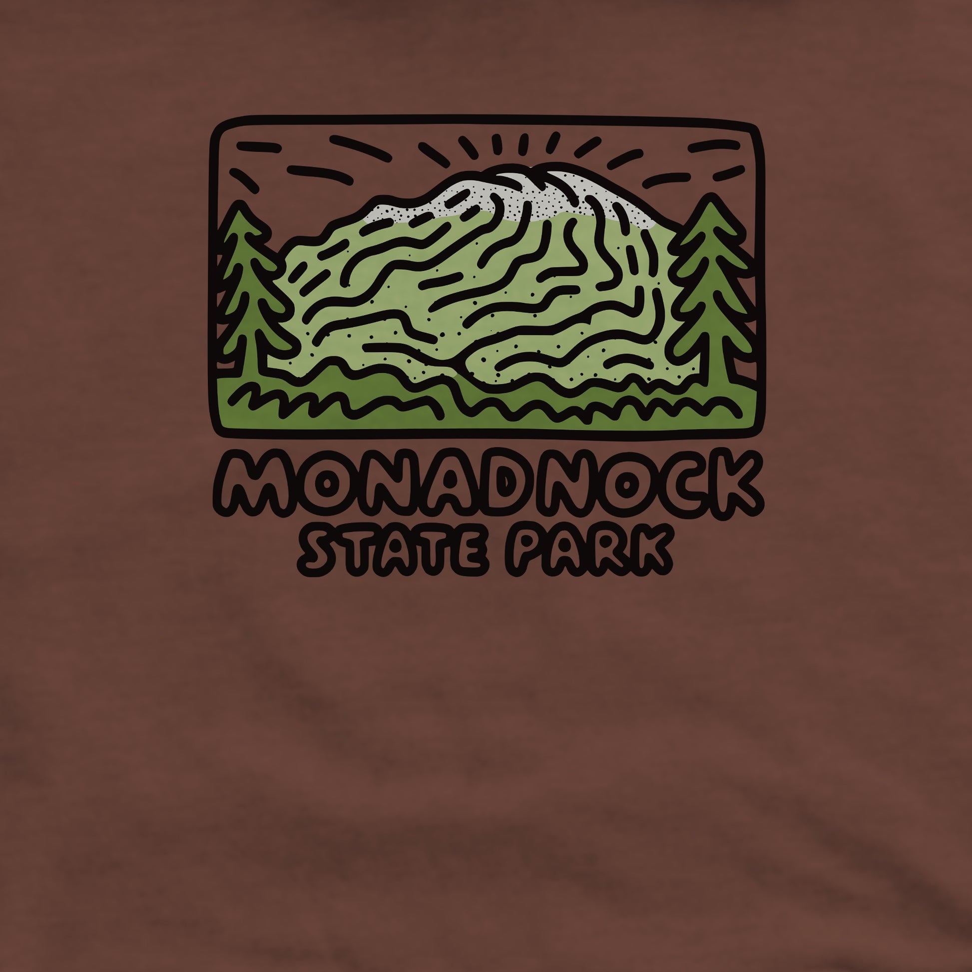Monadnock State Park Crewneck Sweatshirt Adventure and Outdoors Themed Sweatshirt